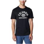 Camisetas negras rebajadas college Columbia para hombre 