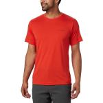 Camisetas deportivas rojas de poliester con logo Columbia Maxtrail talla S para hombre 
