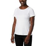 Camisetas deportivas blancas de poliester manga corta Columbia Peak to Point talla S para mujer 