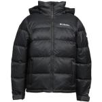 Abrigos negros de poliester con capucha  manga larga con logo Columbia talla XL de materiales sostenibles para hombre 