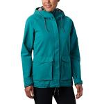 Chaquetas impermeables deportivas verdes impermeables, transpirables Columbia South Canyon talla XS para mujer 