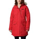 Abrigos rojos de sintético con capucha  transpirables con forro Columbia talla L para mujer 