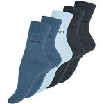 Comfort – Lote de 10 pares de calcetines de algodón para mujer – Sin elástico – Color azul Azul Voir l'image