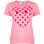 Camisetas deportivas rosas manga corta con cuello redondo con lunares Comme des Garçons PLAY talla S para mujer 
