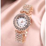 Relojes plateado de acero inoxidable de pulsera redondos Cuarzo con correa de titanio informales para mujer 