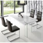 Mesas transparentes de madera de cristal  minimalista lacado 