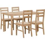 Mesa con 4 sillas de madera maciza de acacia Vida XL 246007