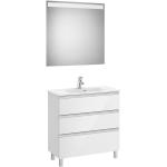 Conjunto Pack mueble base compacto de tres cajones, lavabo y espejo LED - The Gap - Roca
