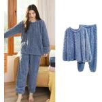 Pantalones grises de terciopelo con pijama de otoño sin mangas con cuello redondo transpirables informales talla M para mujer 