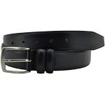 Cinturones negros de cuero con hebilla  largo 125 talla 3XL para hombre 