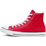 Zapatillas rojas de goma de lona rebajadas informales Converse All Star Hi talla 42 para mujer 