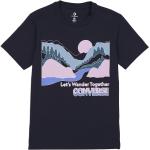 Camisetas negras de algodón de manga corta manga corta Converse 
