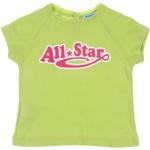 Camisetas verdes de algodón de manga corta infantiles Converse 6 años para bebé 