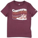 Camisetas lila de poliester de manga corta infantiles Converse para niño 