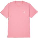 Camisetas rosas de algodón de manga corta manga corta con logo Converse para hombre 
