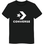 Camisetas estampada negras de algodón con cuello redondo de punto Converse talla S para hombre 