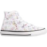 Sneakers altas blancos de goma Converse con motivo de flores talla 28 infantiles 