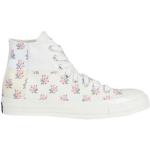 Sneakers altas blancos de goma Converse con motivo de flores talla 37 para mujer 