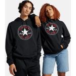 Sudaderas negras con capucha con logo Converse All Star para mujer 
