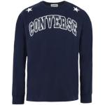 Camisetas estampada azules de algodón manga larga con cuello redondo con logo Converse talla S para hombre 