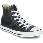 Sneakers altas negros de cuero rebajados Converse Chuck Taylor talla 37,5 para mujer 