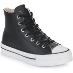 Sneakers altas negros de cuero rebajados con tacón de 3 a 5cm Converse Chuck Taylor talla 36 infantiles 