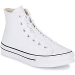 Sneakers altas blancos de cuero con tacón de 3 a 5cm Converse Chuck Taylor talla 35,5 infantiles 