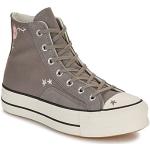 Sneakers altas grises con tacón de 3 a 5cm Converse Chuck Taylor talla 36 para mujer 