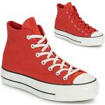 Sneakers altas rojos de cuero rebajados con tacón de 3 a 5cm Converse Chuck Taylor talla 40 para mujer 
