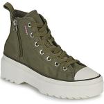 Sneakers altas verdes rebajados con tacón de 3 a 5cm Converse Chuck Taylor talla 35,5 infantiles 