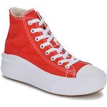 Sneakers altas rojos rebajados con tacón de 5 a 7cm Converse Chuck Taylor talla 36 para mujer 