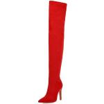 Botas rojas de goma de piel  con tacón de aguja Coolcept talla 35 para mujer 