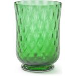 Copas verdes de vidrio de vino 