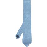 Corbatas azules de seda de seda Ferragamo con bordado Talla Única para hombre 