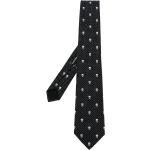 Corbatas negras de seda de seda con lunares Alexander McQueen con motivo de calavera Talla Única para hombre 