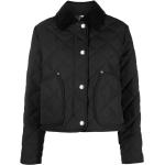 Abrigos cortos negros de poliester manga larga vintage con logo Burberry talla XL para mujer 