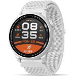 Relojes blancos de nailon de arena redondos con GPS con medidor de frecuencia cardíaca digital para running para mujer 