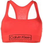Corpiños rojos de algodón rebajados con logo Calvin Klein talla XS para mujer 