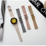 Relojes grises de cuero de pulsera con correa de piel Clásico para mujer 