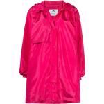 Abrigos rosas de viscosa con capucha  rebajados manga larga cortavientos con logo Marine Serre asimétrico talla M de materiales sostenibles para mujer 