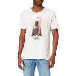Cortefiel Camiseta Star Wars Manga Corta Suéter, Blanco, L para Hombre