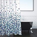Cortinas azules de poliester de baño 180x180 