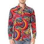 Camisas estampadas multicolor para fiesta hippie floreadas talla M para hombre 
