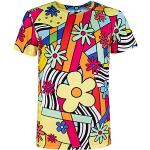 Camisetas multicolor para fiesta tallas grandes hippie talla XXL para hombre 