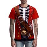 Disfraces rojos de esqueleto talla XL para hombre 
