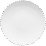Platos llanos blancos de cerámica de materiales sostenibles 