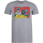 Camisetas grises de algodón de manga corta Batman manga corta con cuello redondo informales talla L para hombre 