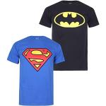 Camisetas deportivas multicolor de algodón Batman manga corta con cuello redondo transpirables informales con logo talla S para hombre 
