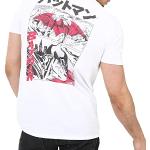 Camisetas blancas de algodón de manga corta Batman manga corta con cuello redondo informales talla M para hombre 