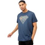 Camisetas deportivas azul marino de algodón Superman manga corta con cuello redondo transpirables vintage talla M para hombre 
